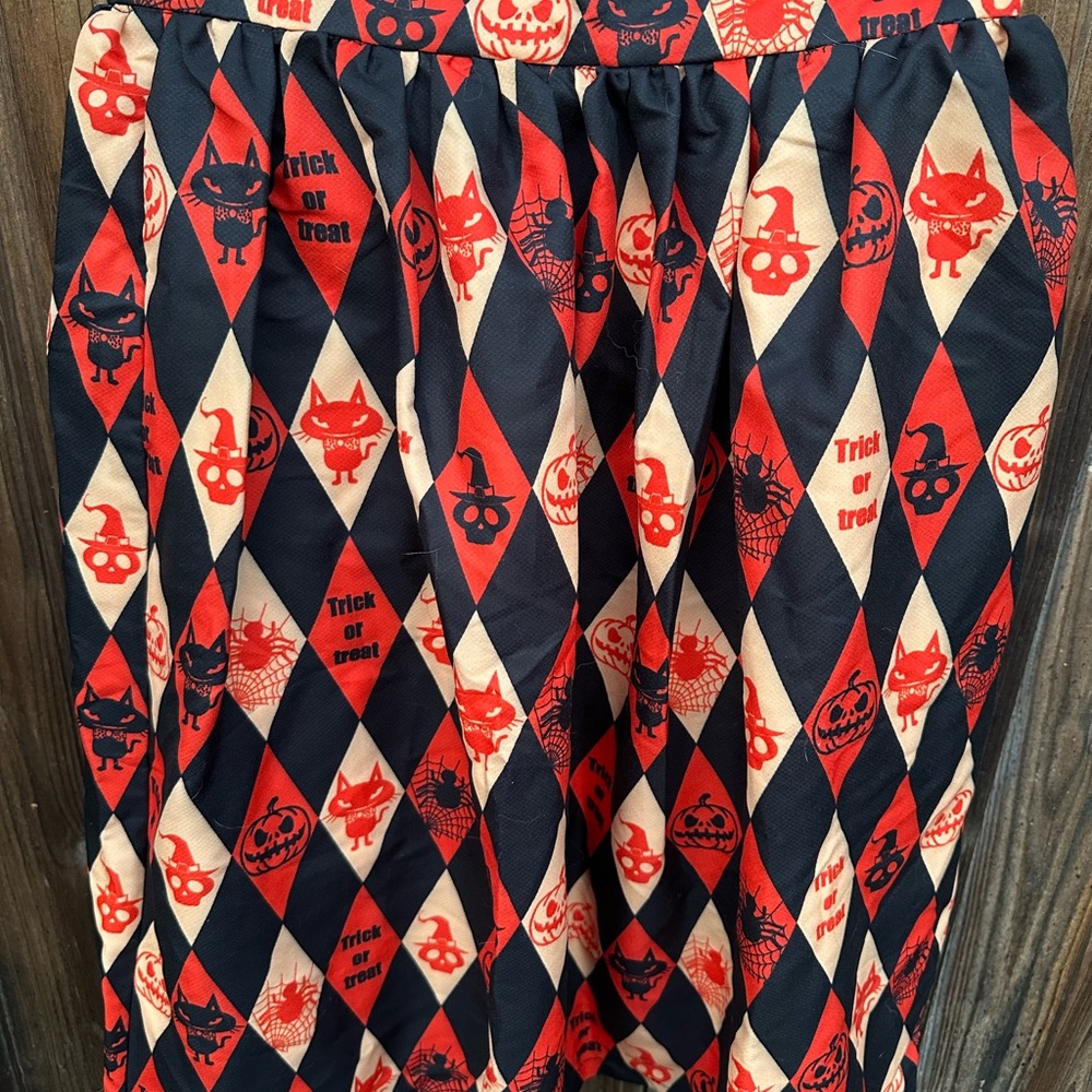 Festive Vintage 80’s Halloween Full Skirt - Picture 4 of 8